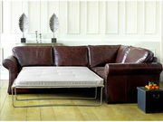 WANTED: Chocolate brown leather 3 seater sofa bed